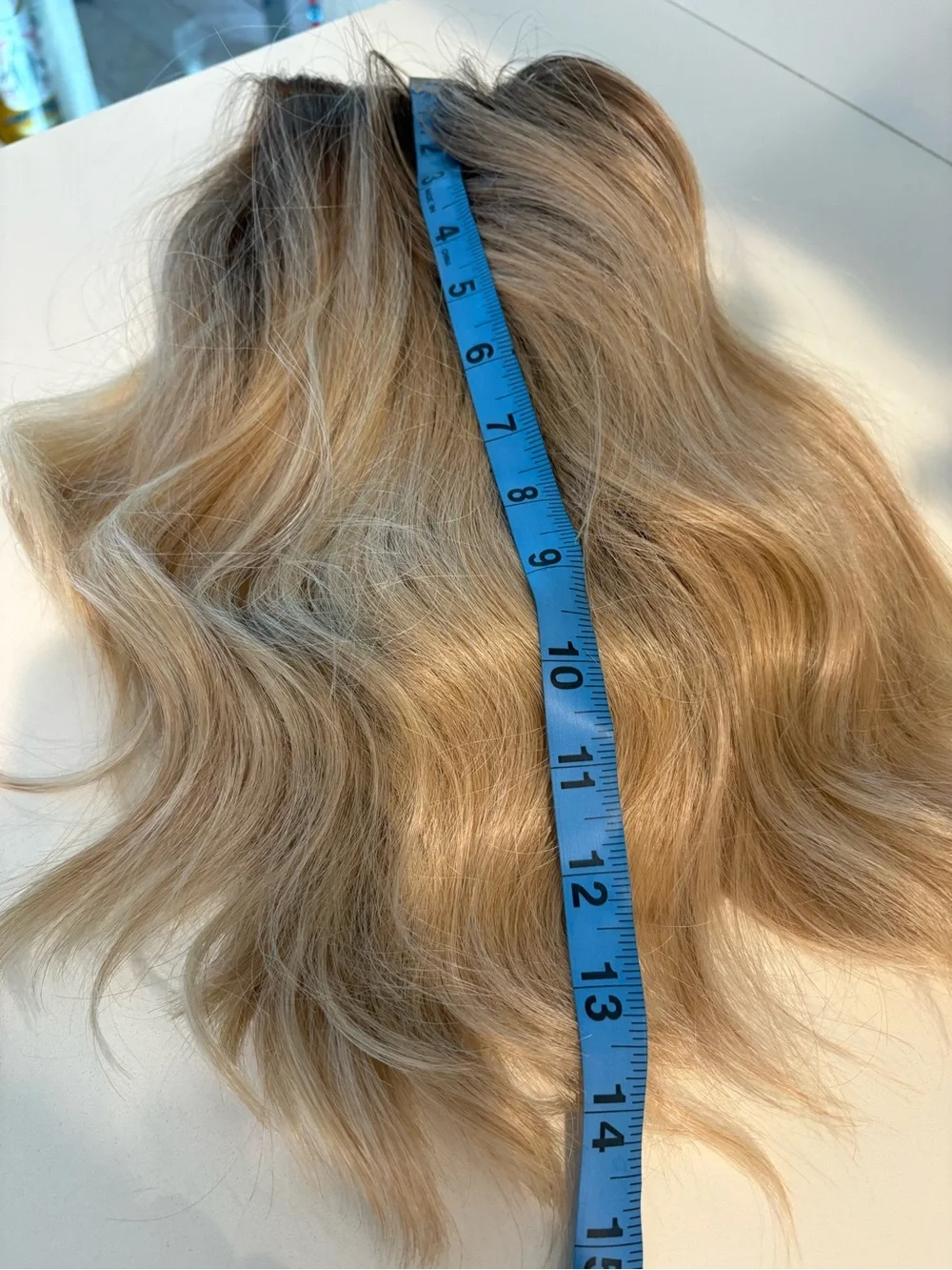 BELLE TRESS Biscotti Babe Blonde Rooted Heat Friendly Synthetic Wavy Wig.
